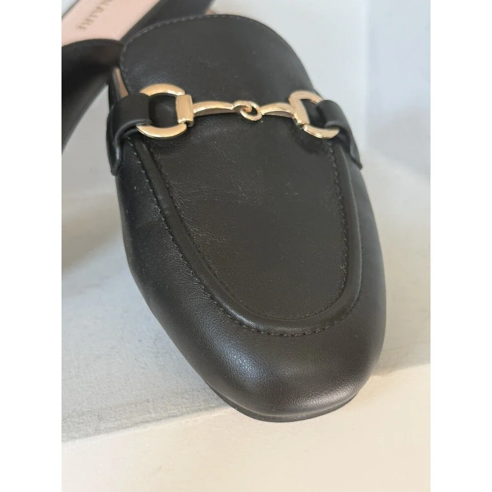 Cushionaire Yoga Mule Loafers Size 8 Black Horsebit Slip On Comfort Flats